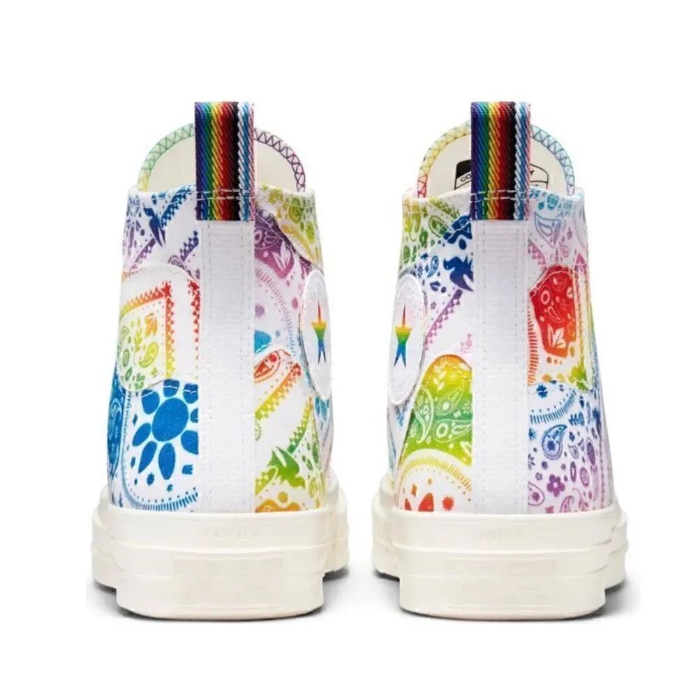 Converse | Chuck 70 Rainbow Patchwork High Tops - Picture 5 of 11